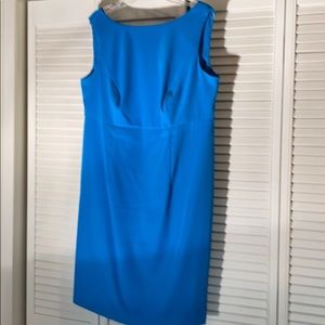 Dressbarn blue machine washable sleeveless dress.